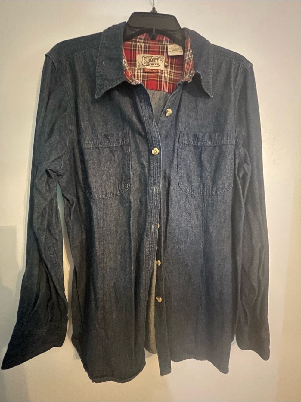 Schmidt Dark Blue Denim Button-Down Shirt
